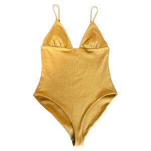 MARA HOFFMAN Virgina Ribbed Swimsuit - M